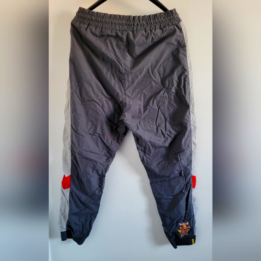 Mens RedBull BcOne Track Pants -Gray White Red - Size Medium